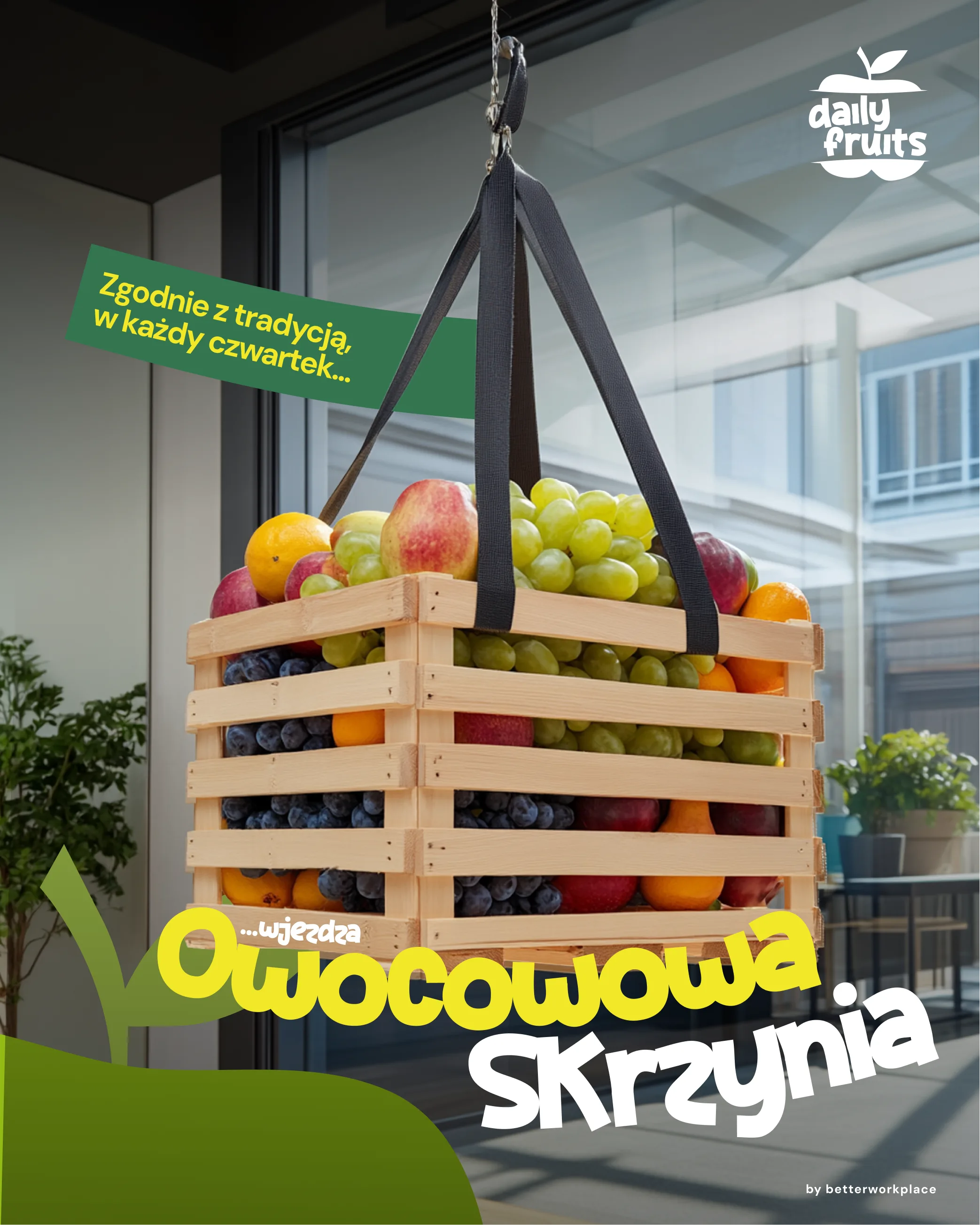 Owocowa skrzynia — kreacja social