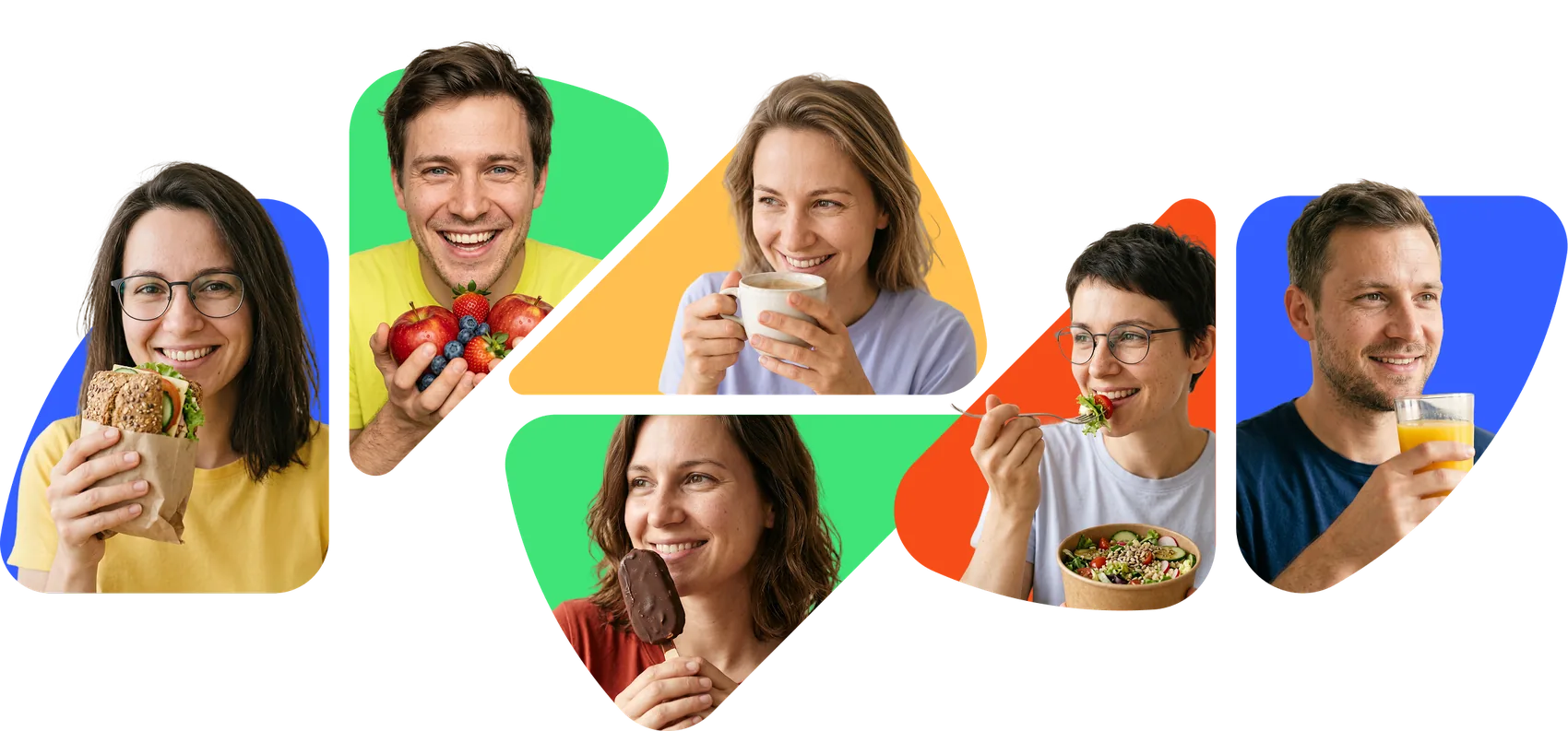 Cutout zespołu na organicznych blobach